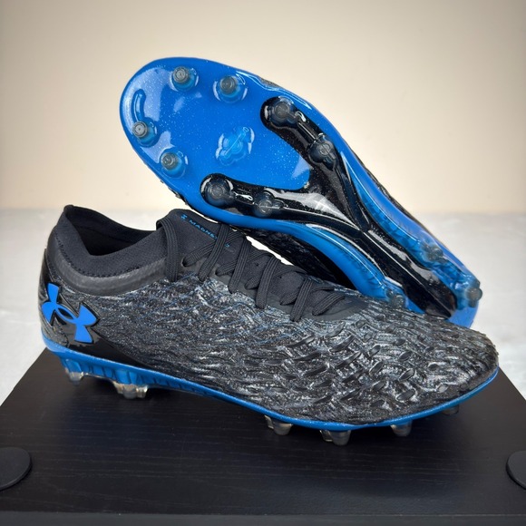New Under Armour Mens Magnetico Elite 5 Soccer Cleats Black Gray Blue Size 12 main image 9